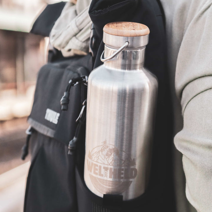 Thermoskanne im Rucksack