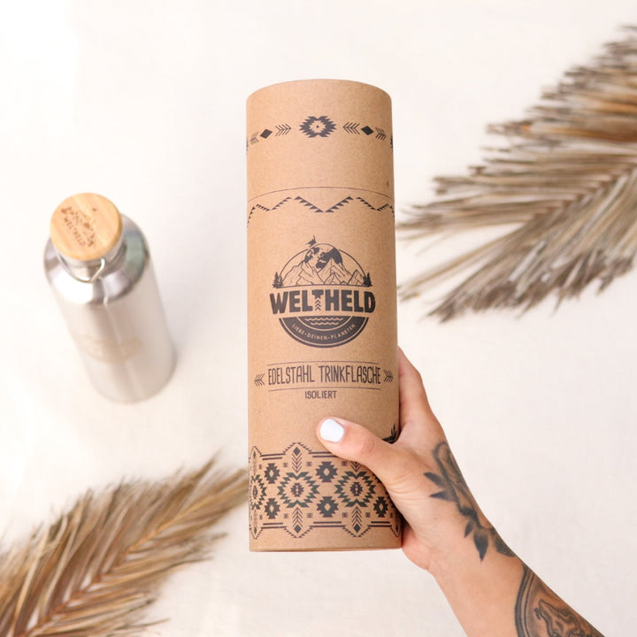 Trinkflasche aus Edelstahl von Weltheld