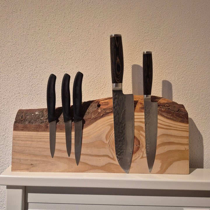 Messerblock aus massiven Douglasienholz