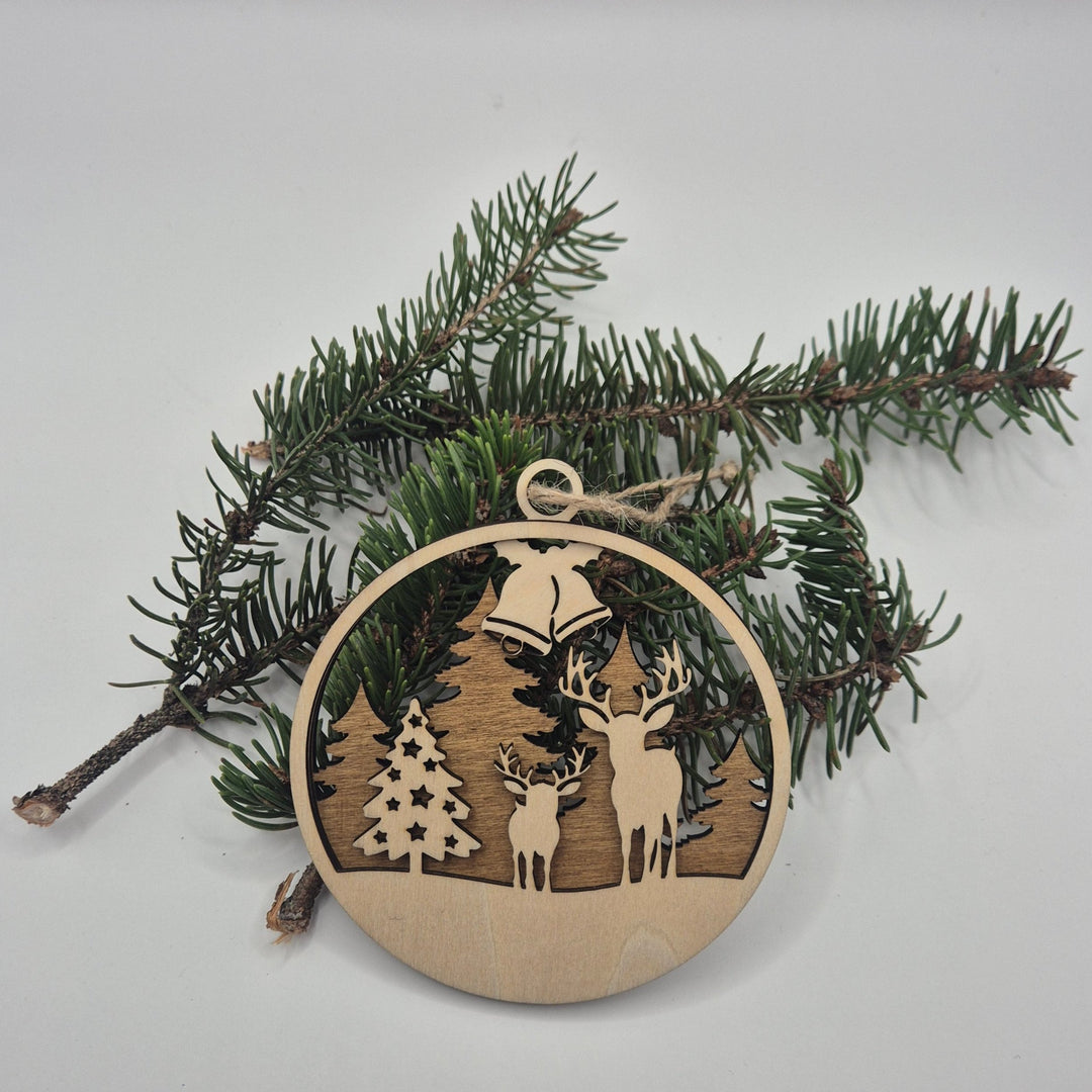 Weihnachtliche Holzanhänger