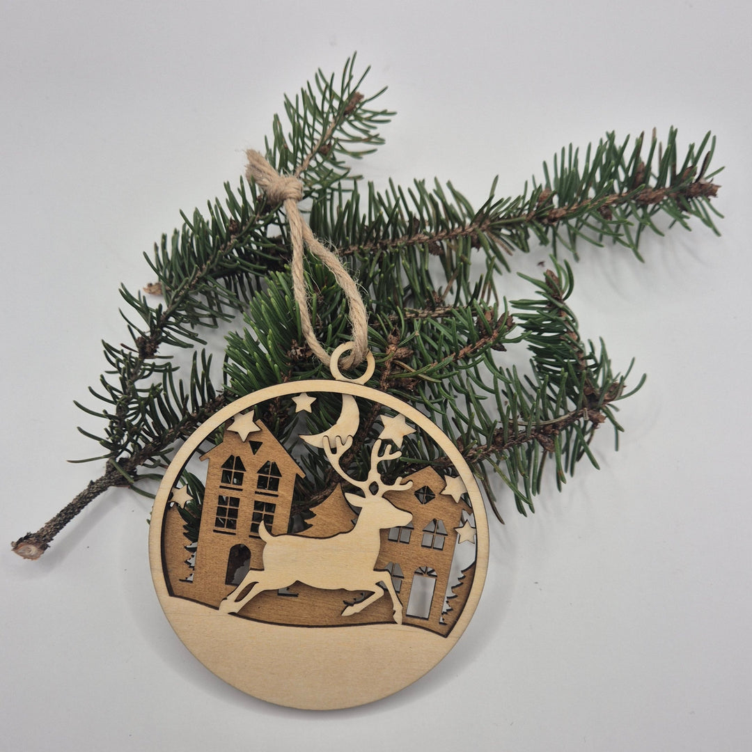 Weihnachtliche Holzanhänger