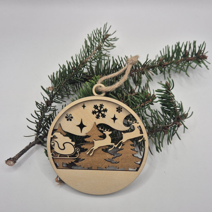 Weihnachtliche Holzanhänger