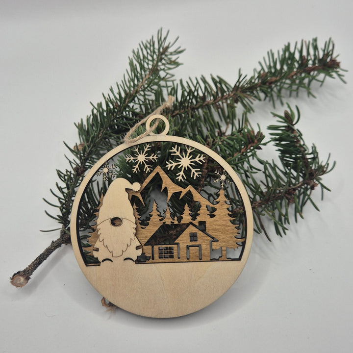 Weihnachtliche Holzanhänger