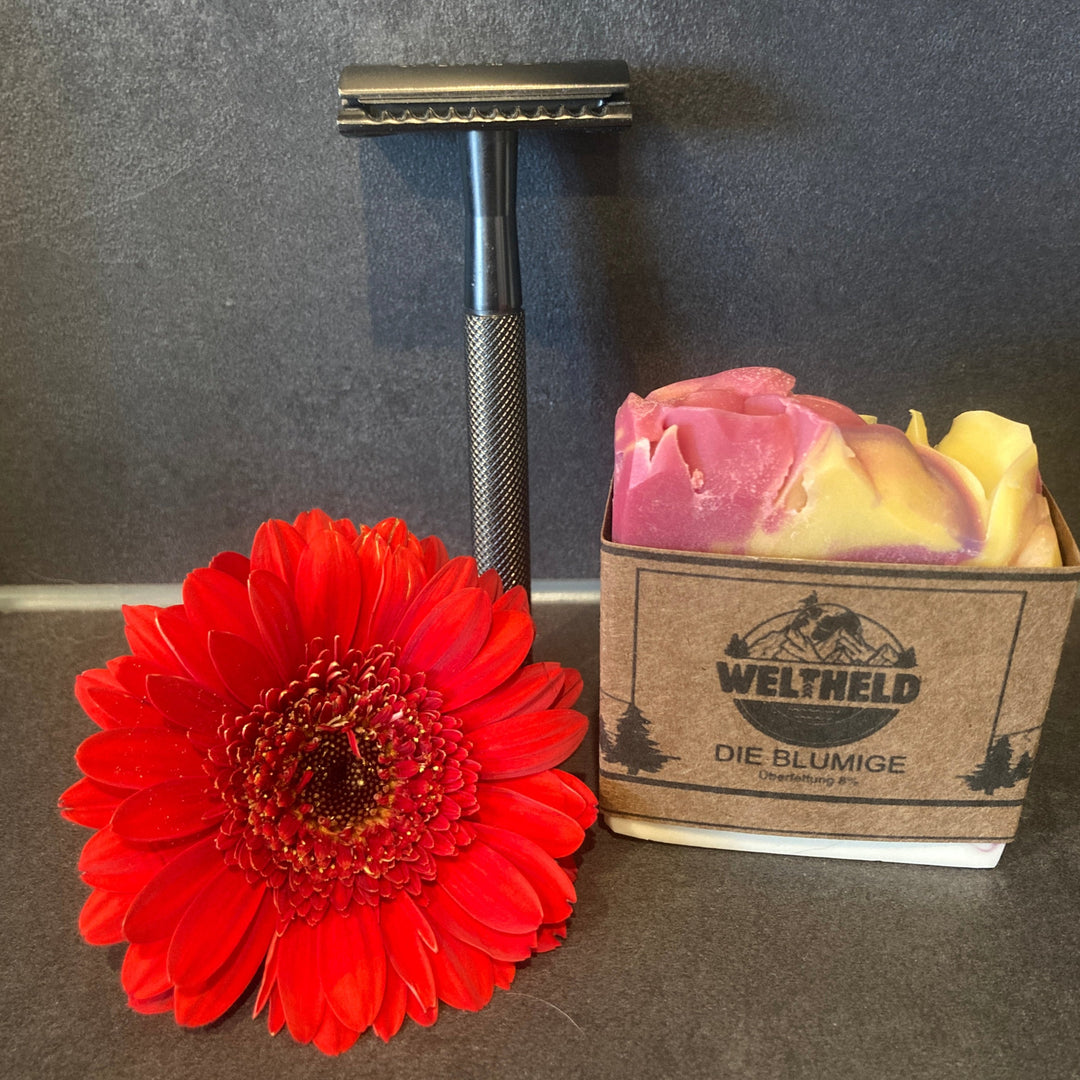 Rasierhobel & Naturseife im Set