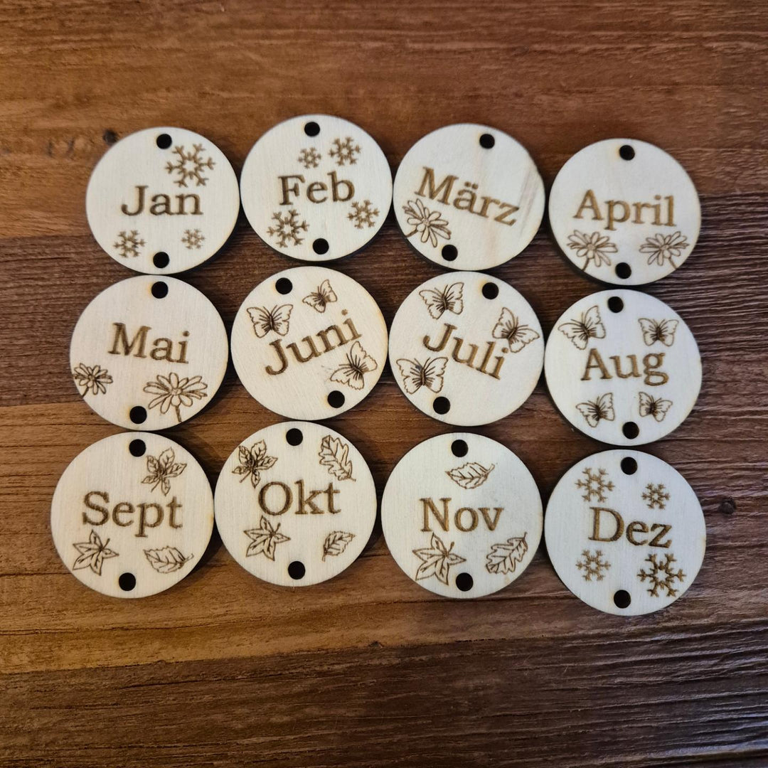 Geburtstagskalender aus Holz