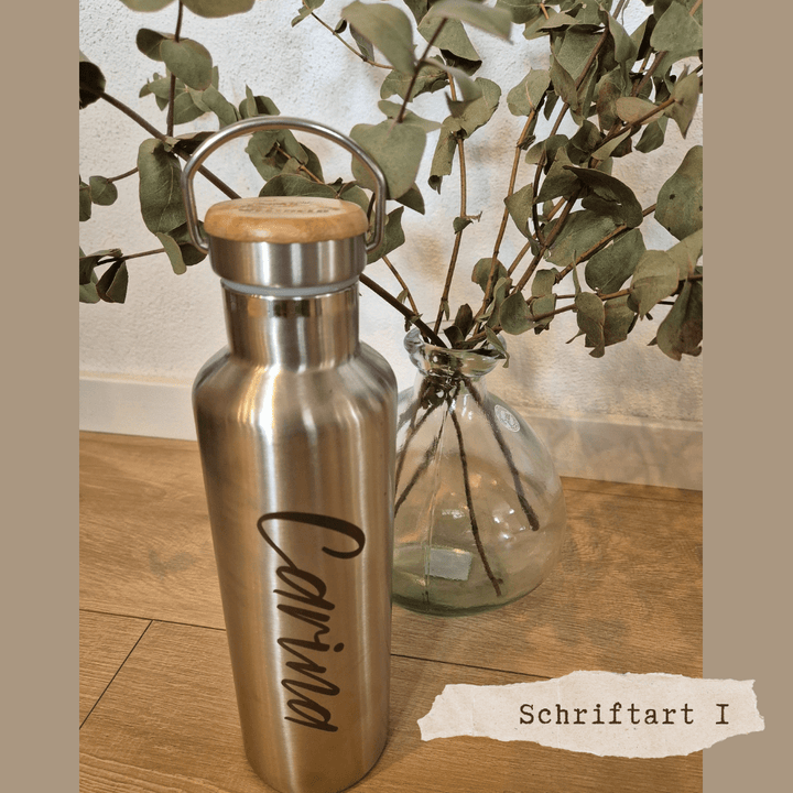 Trinkflasche Edelstahl 750ml | extra stark isoliert | individuelle Gravur möglich