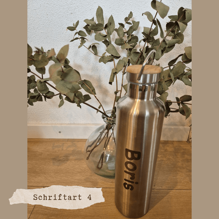 Trinkflasche Edelstahl 750ml | extra stark isoliert | individuelle Gravur möglich