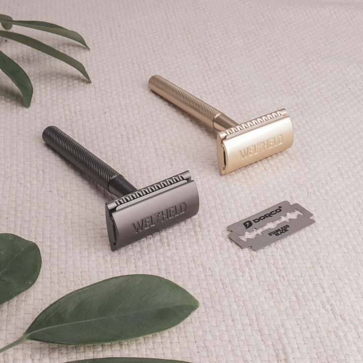 Rasierhobel & Naturseife im Set