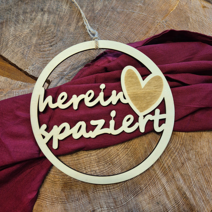 Holzschild "herein spaziert"